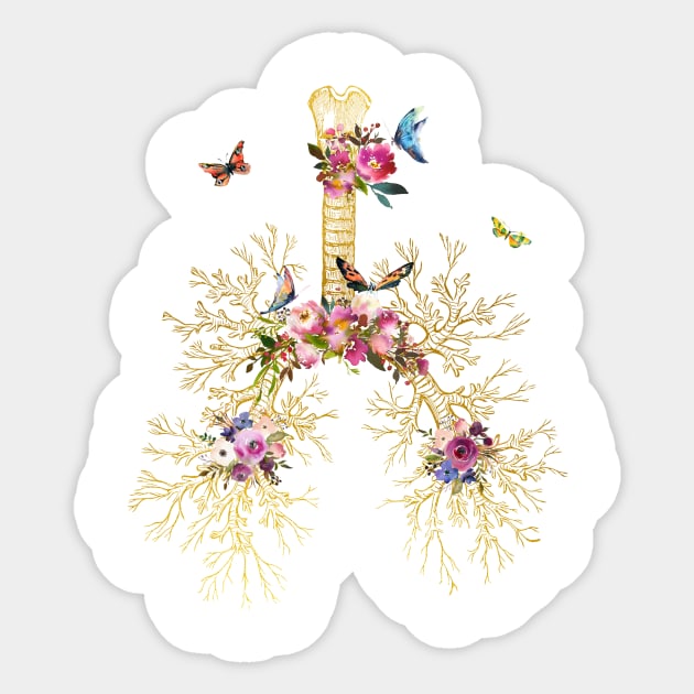 Bronchial tree Sticker by erzebeth